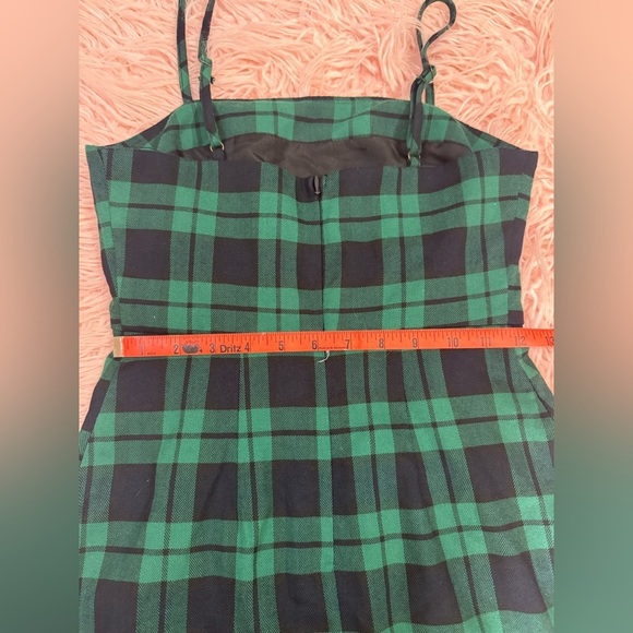 Forever 21 Plaid Green spaghetti dress - Picture 8 of 9
